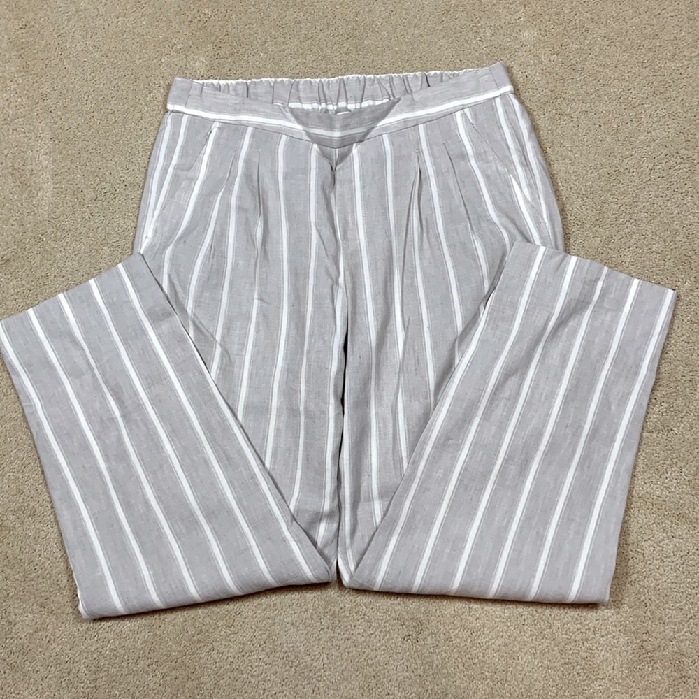 Calvin Klein Linen Pants Size 8 Pull on light breezy pockets Spring Summer